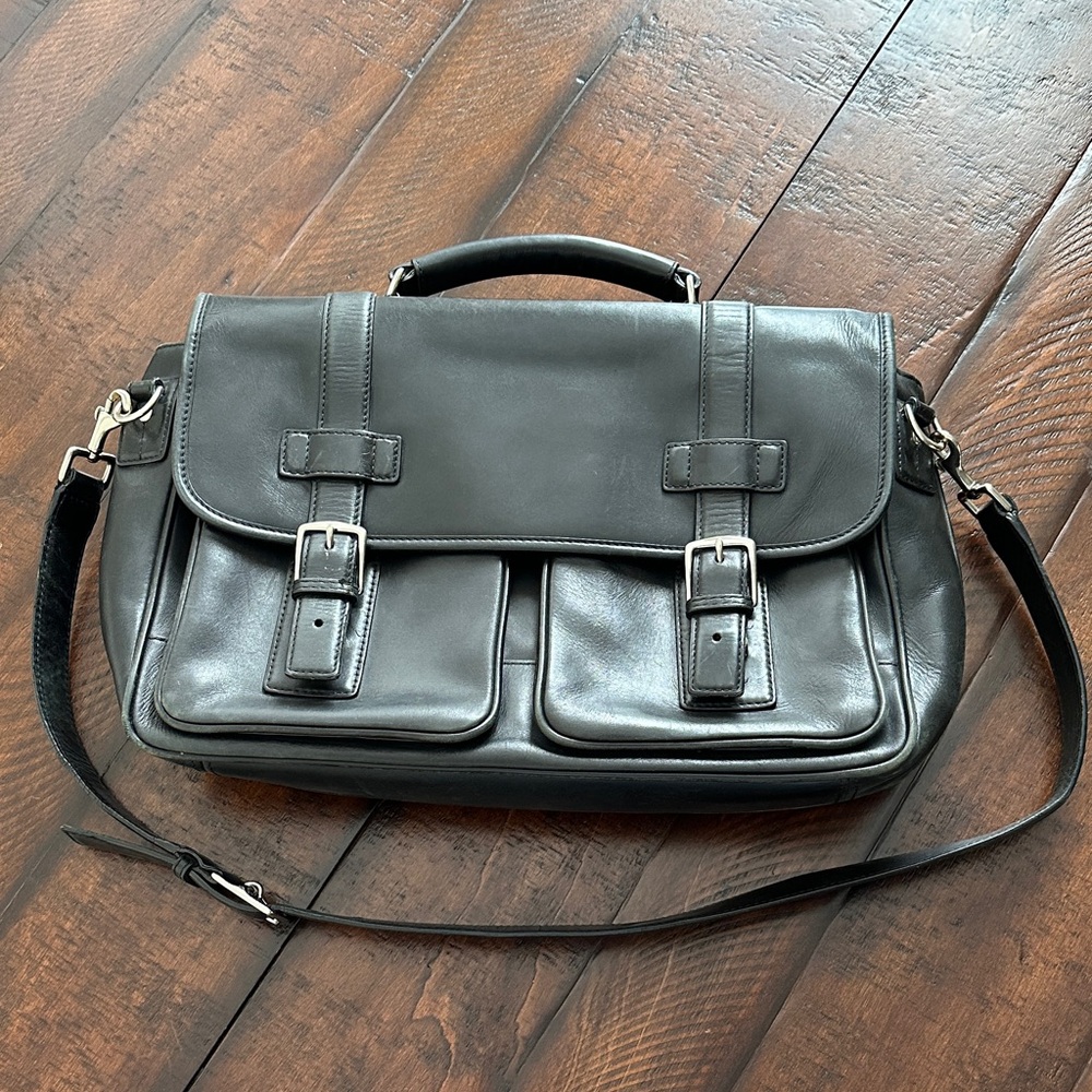 Coach Vintage Taylor K053-5241 black leather briefcase/laptop bag